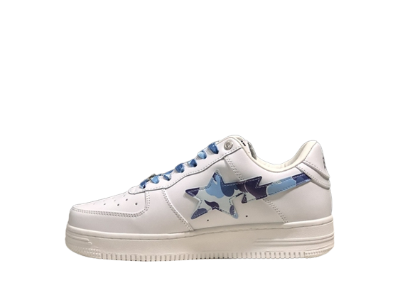 Tênis Bape Sta Branco Camuflado Azul