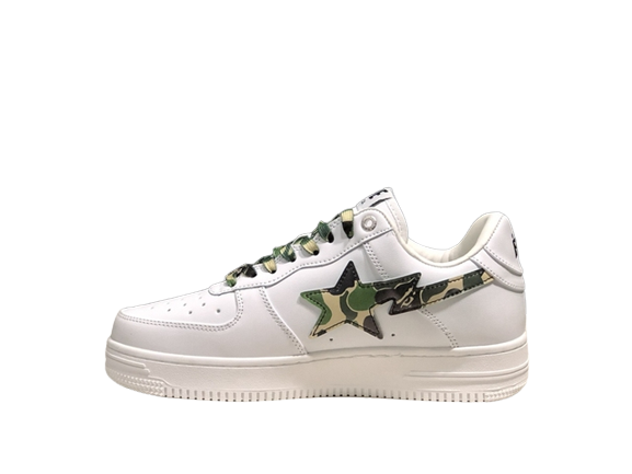 Tênis Bape Sta Branco Camuflado Verde