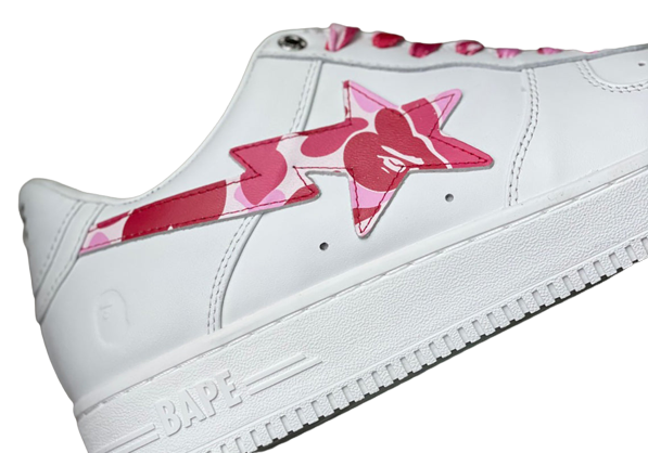 Tênis Bape Sta Camuflado Rosa