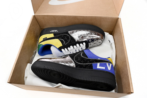 Louis Vuitton x Nike Air Force 1 Silver Yellow