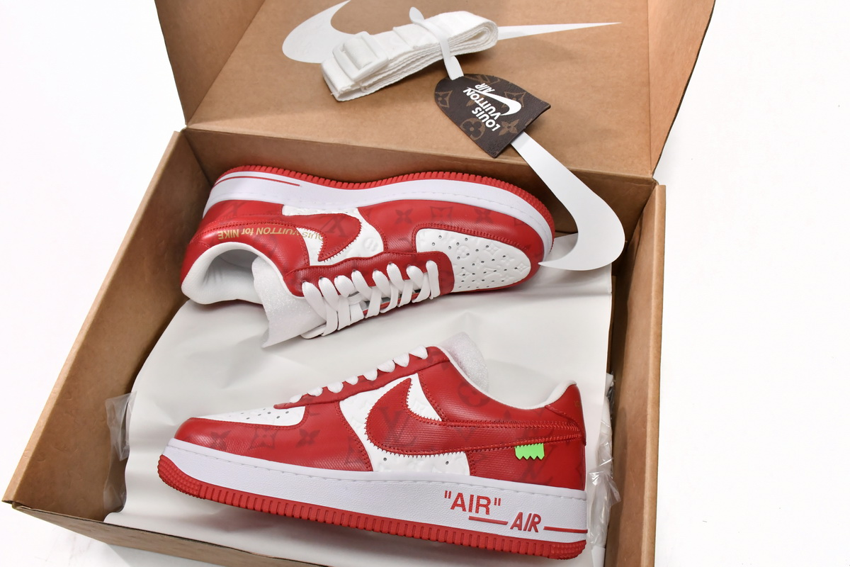 Louis Vuitton x Nike Air Force 1 White Red