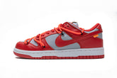 Off White X Nike Dunk LOW University Red