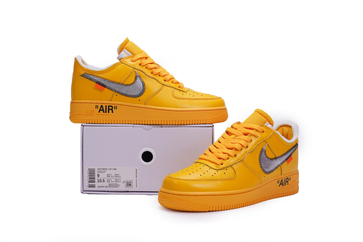 Off-White X Nike Air Force 1 LOW University Gold