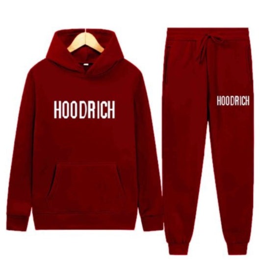 Conjunto Hoodrich Vermelho Escuro