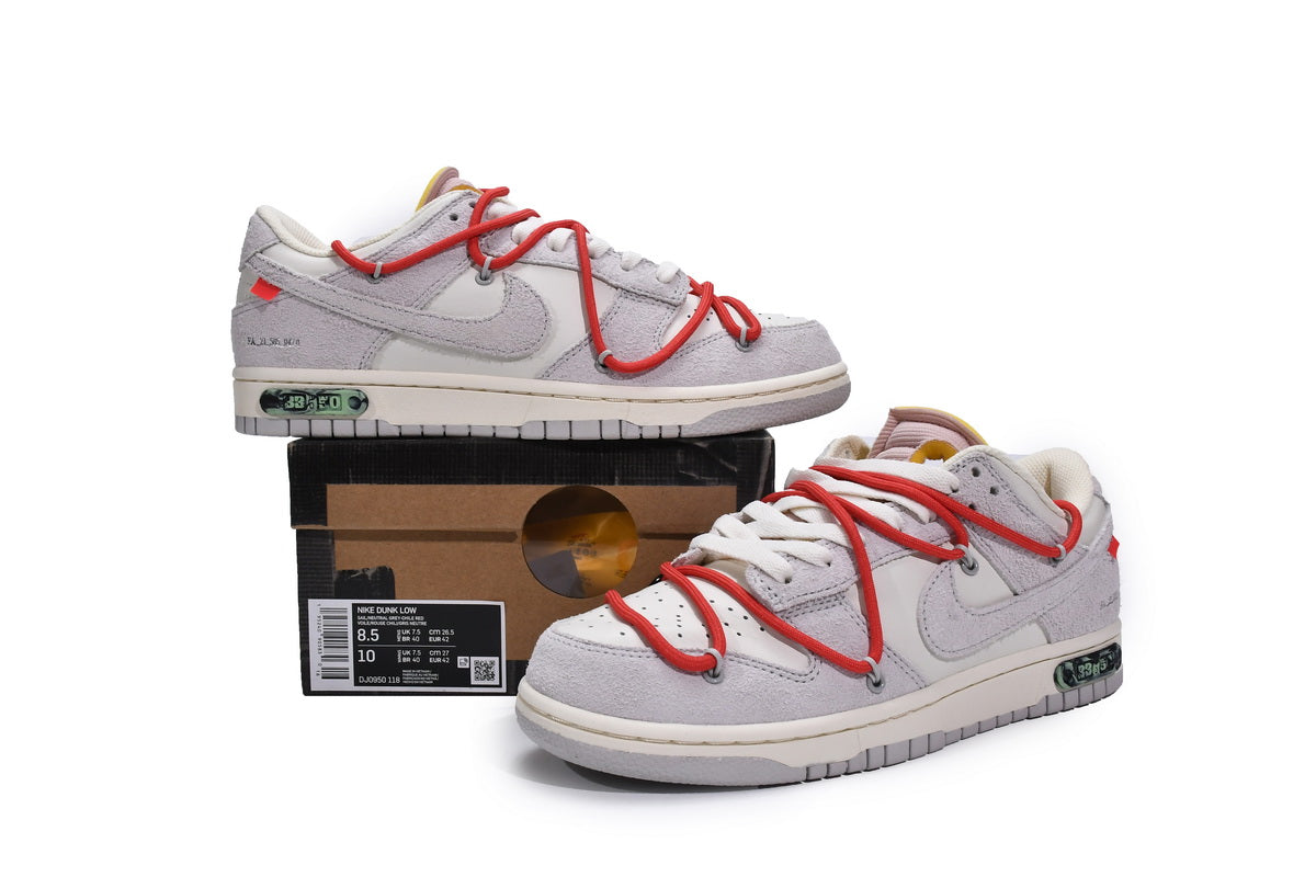 Off White X Nike Dunk SB LOW Red