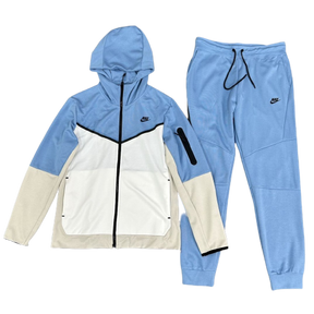 Conjunto Nike Tech Fleece Branco e Azul