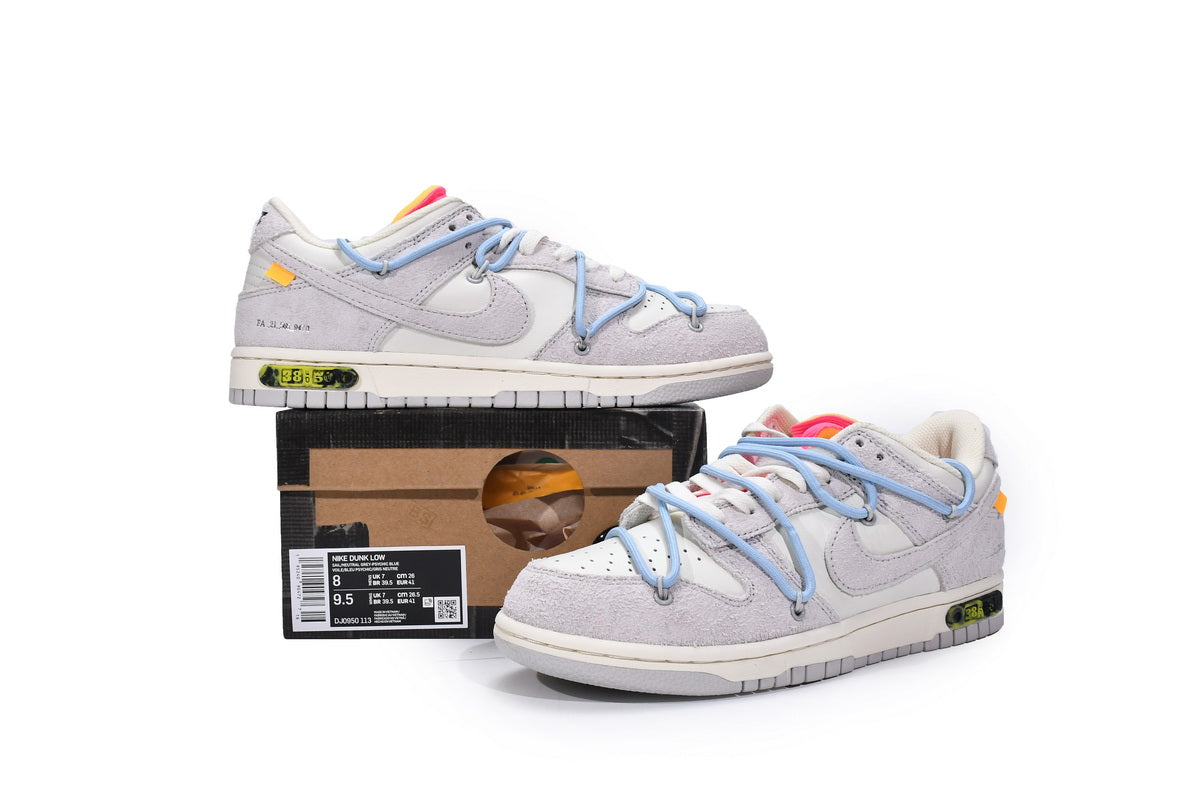 Off White X Nike Dunk SB LOW Azul Claro